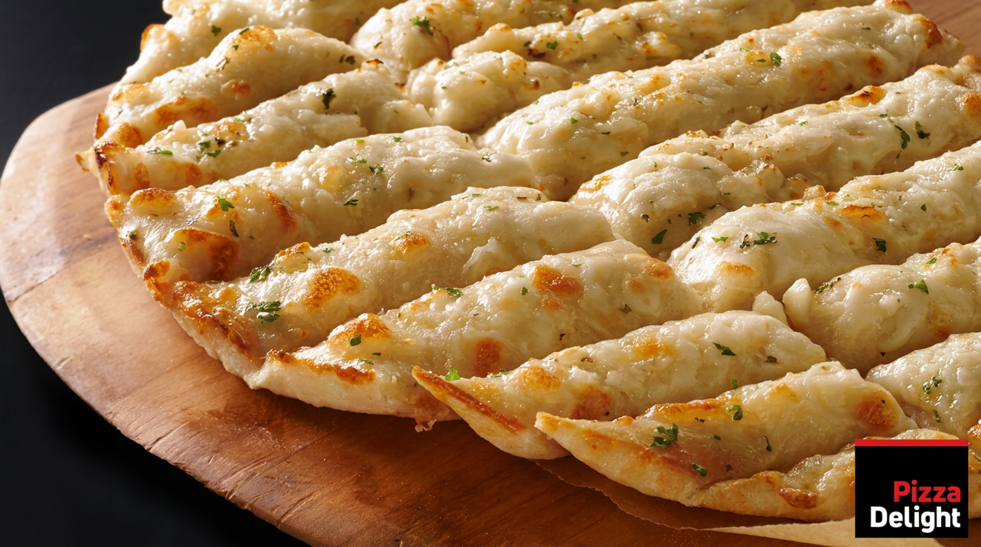 Donair pinwheels, hot pizza, garlic fingers