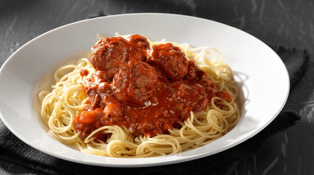 Spaghetti with Italian Meatballs.