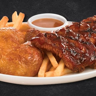 Scores 1/4 Chicken (leg) & Back Ribs