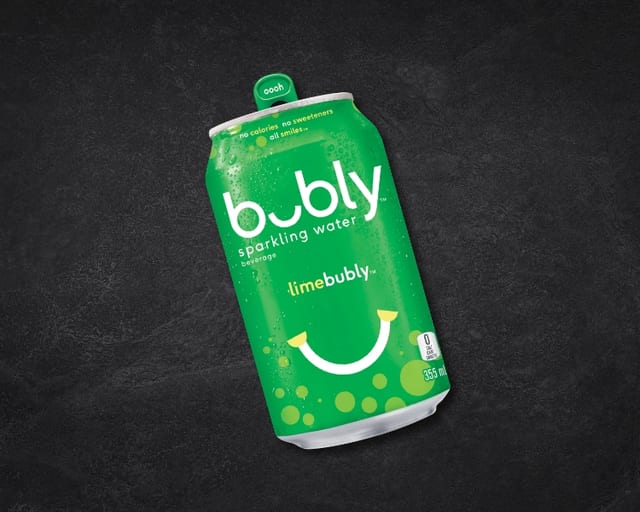 Lime Bubly Sparkling Water.