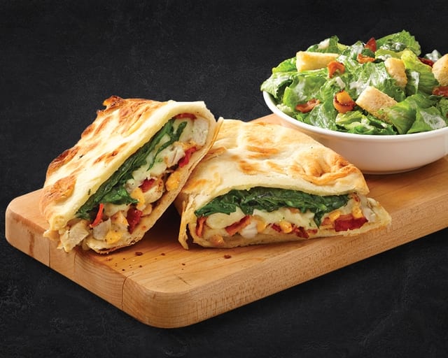 Chipotle Chicken and Bacon Naan'wich.
