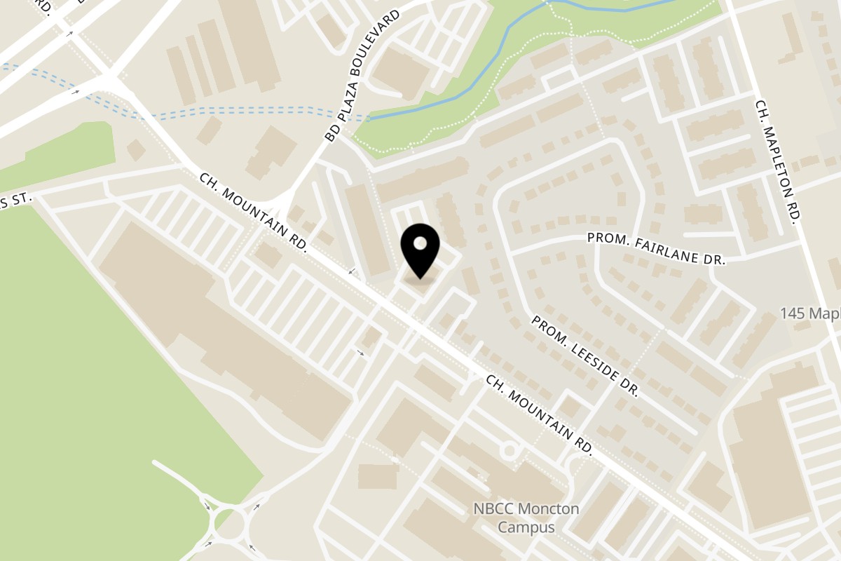 Map showing the location of Pizza Delight Moncton (1313 Mountain Road) on 1313 Mountain Road in Moncton