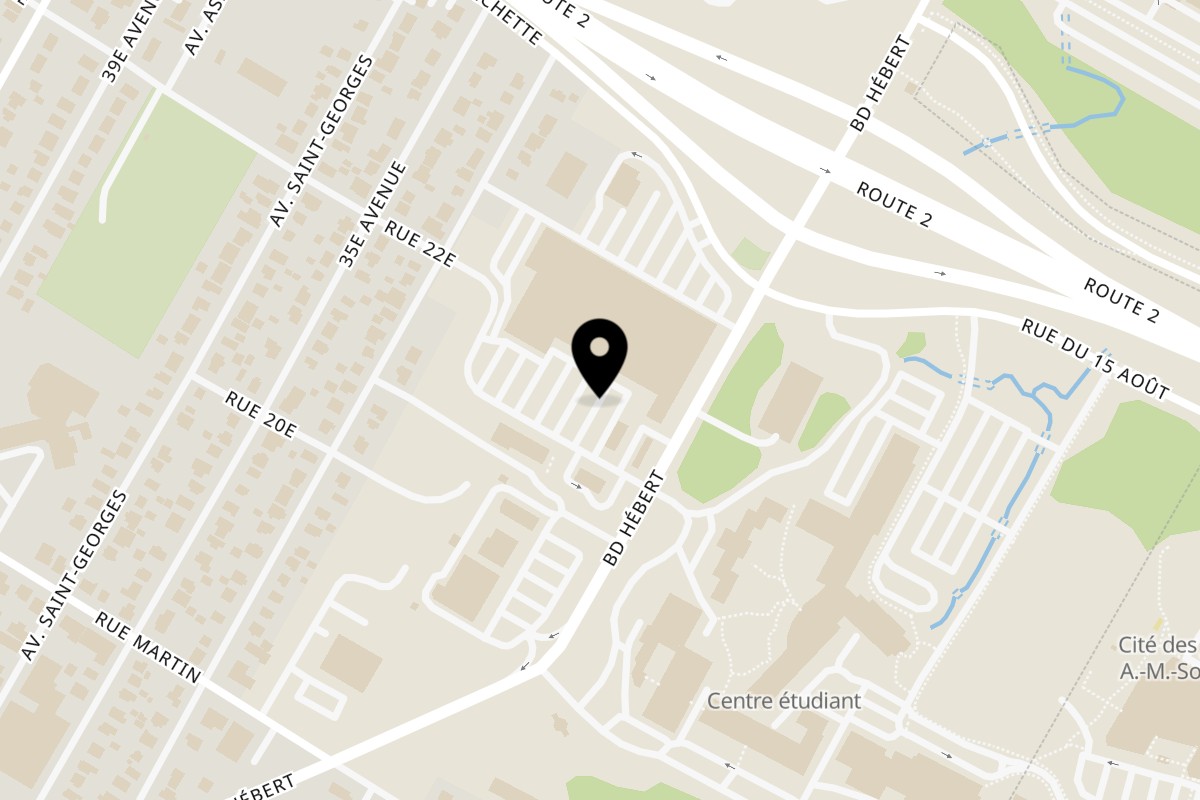 Map showing the location of Pizza Delight Edmundston on 180 Boulevard Hébert in Edmundston