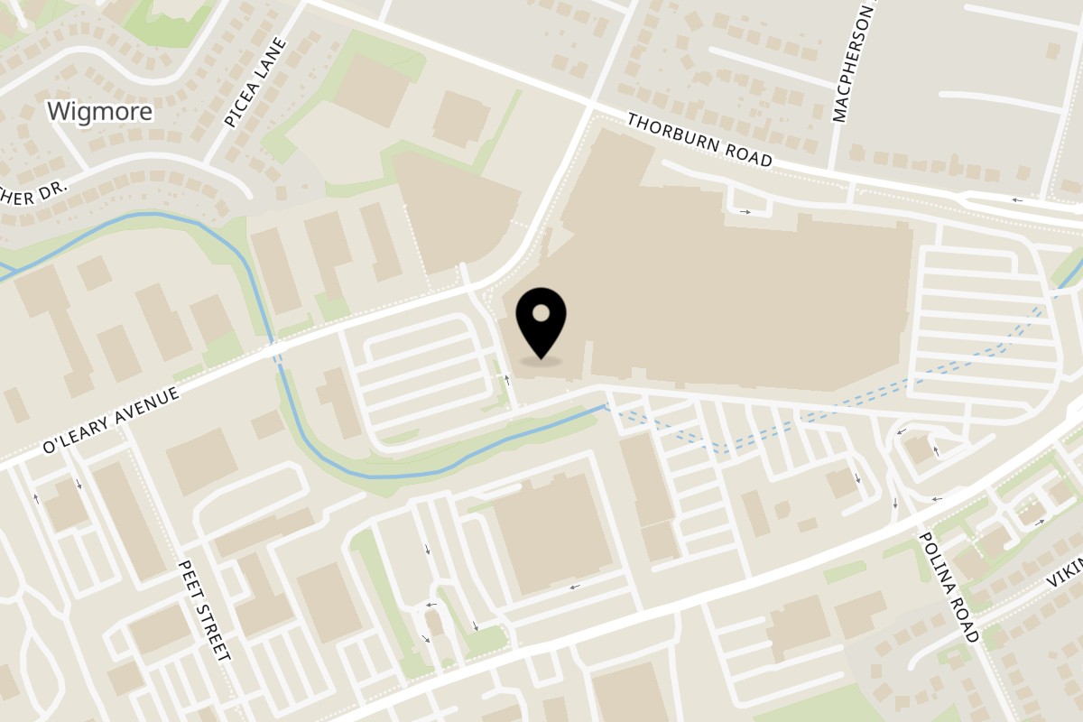 Map showing the location of Pizza Delight St. John's (Avalon Mall) on 48 Kenmount Road in St. John's