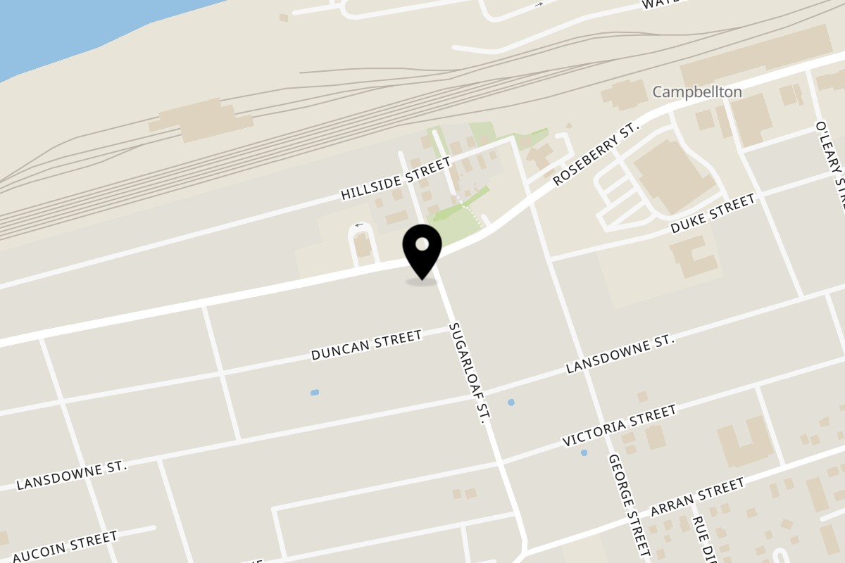 Map showing the location of Pizza Delight Campbellton on 15 Sugarloaf Street in Campbellton